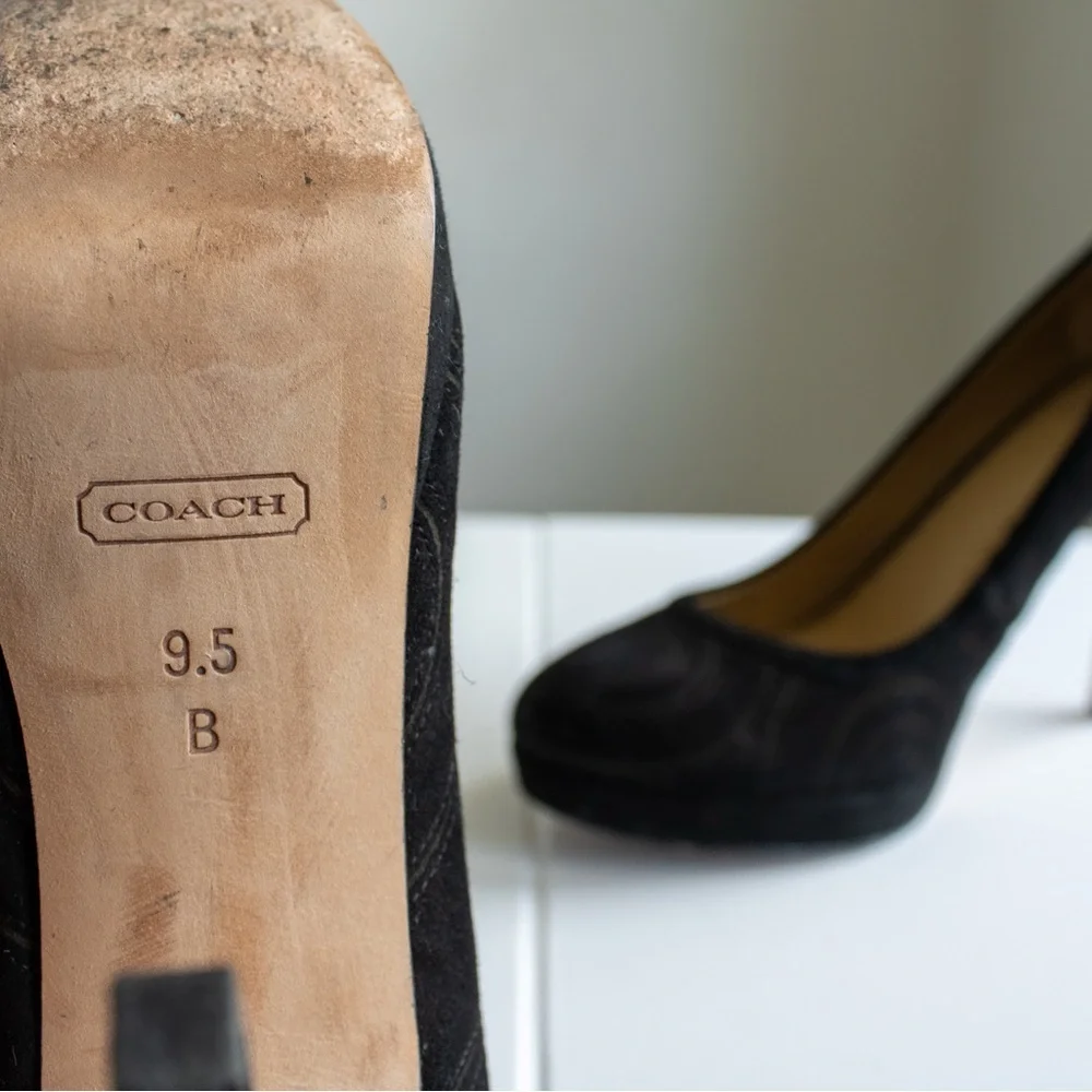 COACH Brigett Pumps Signature C Stylish Black High Heel Women’s Pumps Size 9.5 - Picture 5 of 11